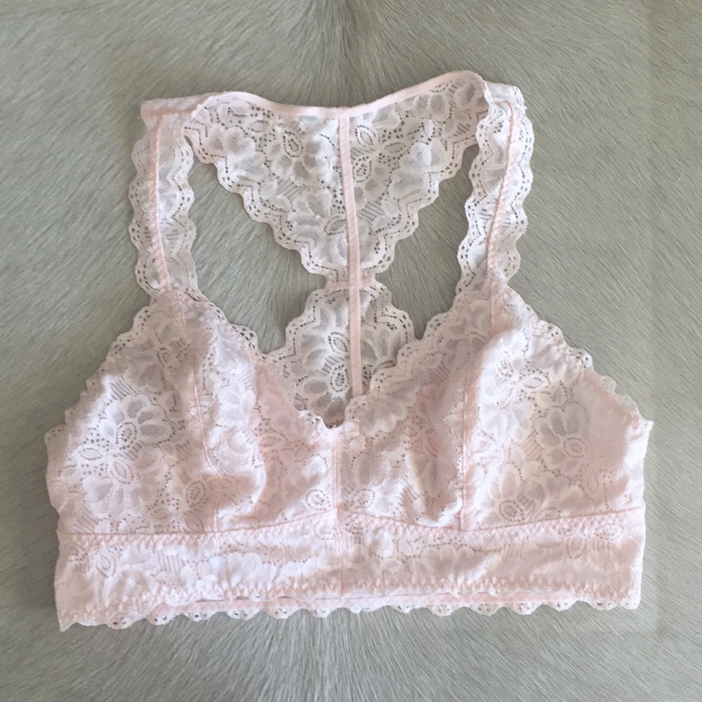light pink lace bralette